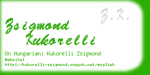 zsigmond kukorelli business card